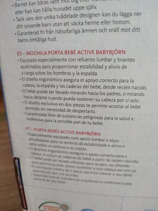 Mochila portabebés.