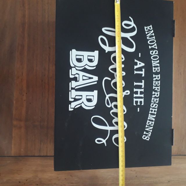 Scatola legno- metallo, bar.