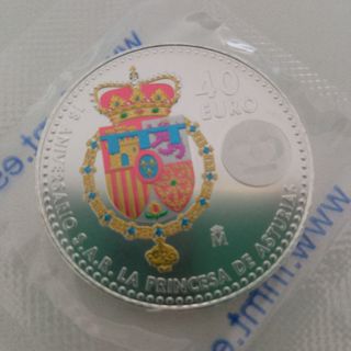 Moneda en plata, 18 cumpleaños princesa