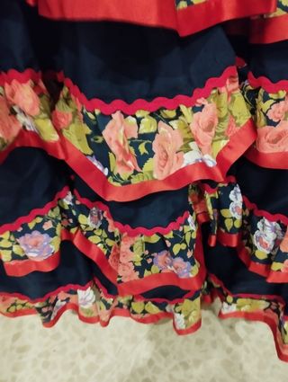 Traje de flamenca azul