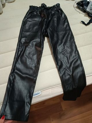 Pantalones de cuero niña 