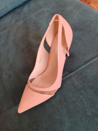 Zapatos fiesta rosa palo