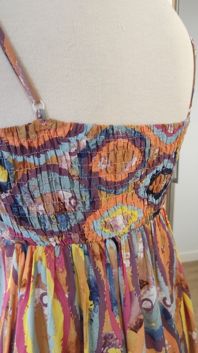 Vestido largo escote tirantes