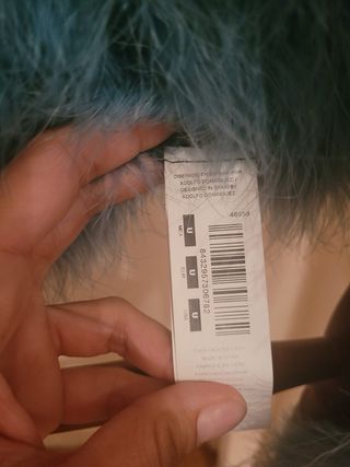 Estola de plumas azul Adolfo Dominguez