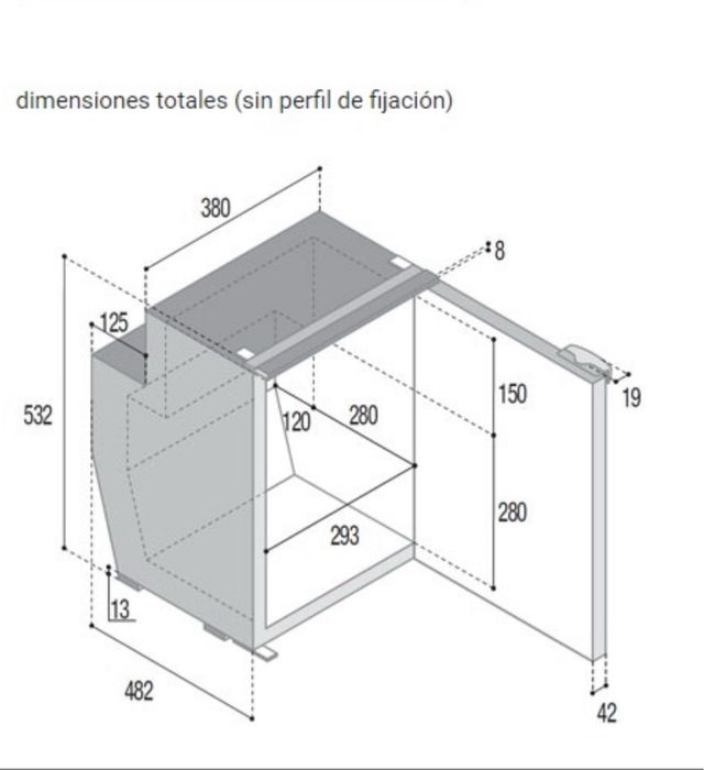 Perfil de fijación para frigorífico Vitrifrigo C51