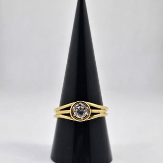 Solitario Oro 18K con Circonita