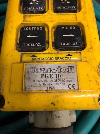 pulsantiera gru edile