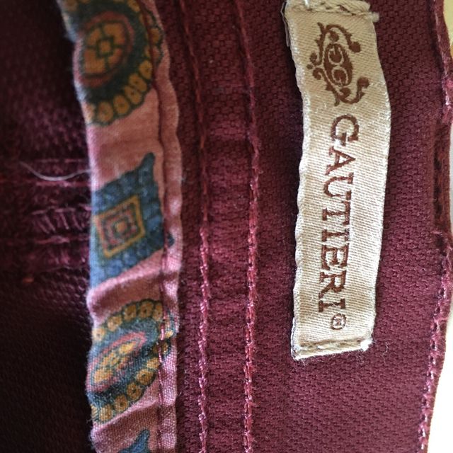 Jeans bordeaux Gauteri made in Italy
