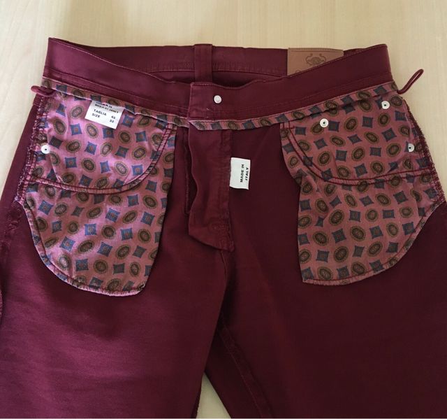 Jeans bordeaux Gauteri made in Italy
