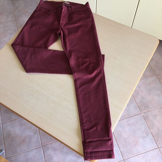 Jeans bordeaux Gauteri made in Italy