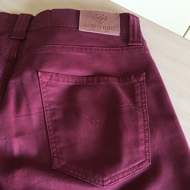 Jeans bordeaux Gauteri made in Italy