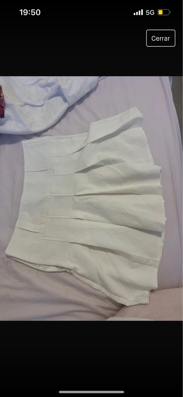 Falda blanca del shein