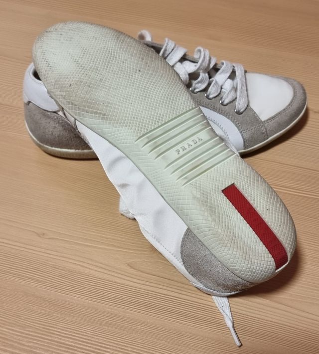 Sneakers donna Prada originale, bianche taglia 37 