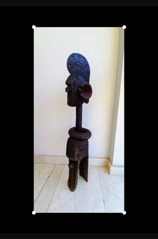 Máscara de hombro Mumuye antigua