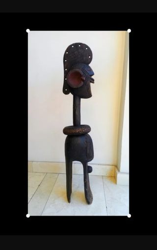 Máscara de hombro Mumuye antigua