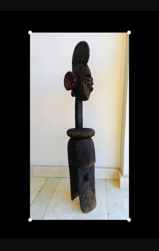 Máscara de hombro Mumuye antigua