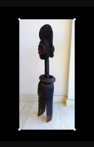 Máscara de hombro Mumuye antigua