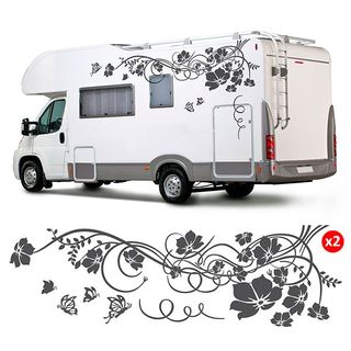 Pegatina de caravana Gran Floral Road