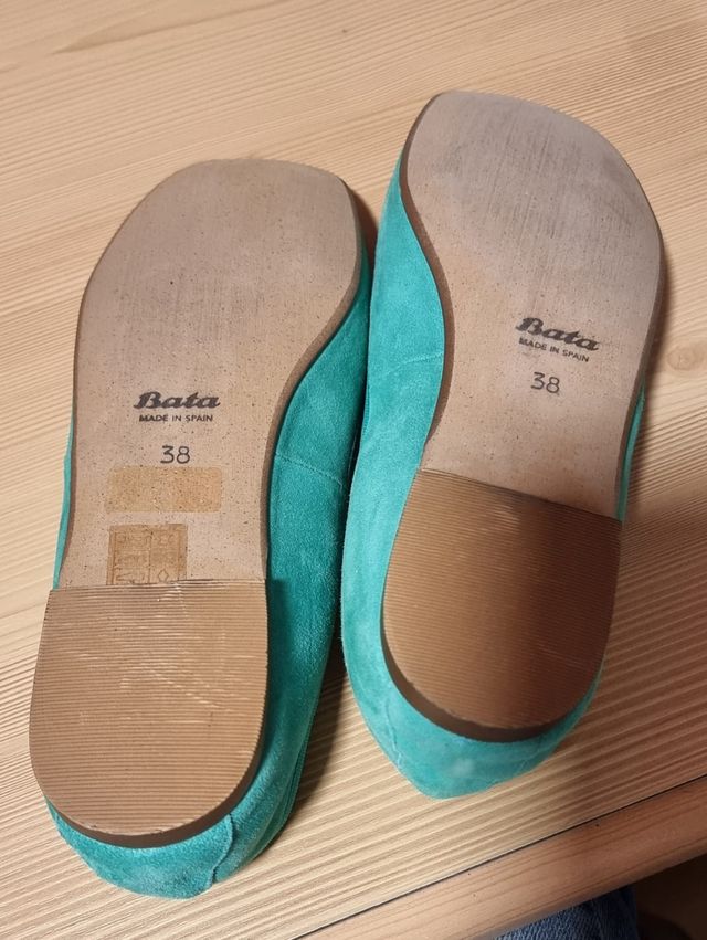 Ballerine donna  indossate una sola volta, verdi 