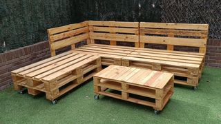 Chill Out con palets Albacete, Sofás Jardin