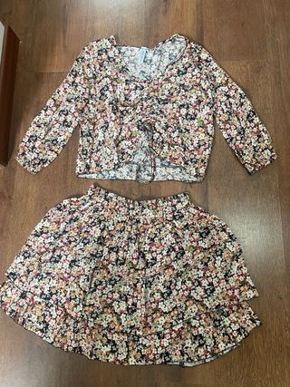 conjunto falda y top