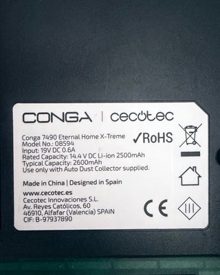 Cecotec Robot Aspirador Conga 7490 Eternal Home