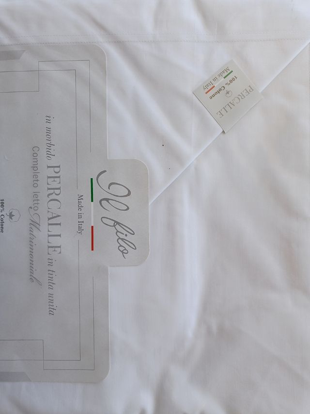 Lenzuola matrimoniali cotone percalle 