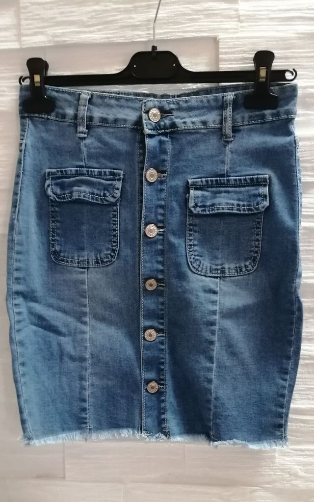 Gonna jeans elastica