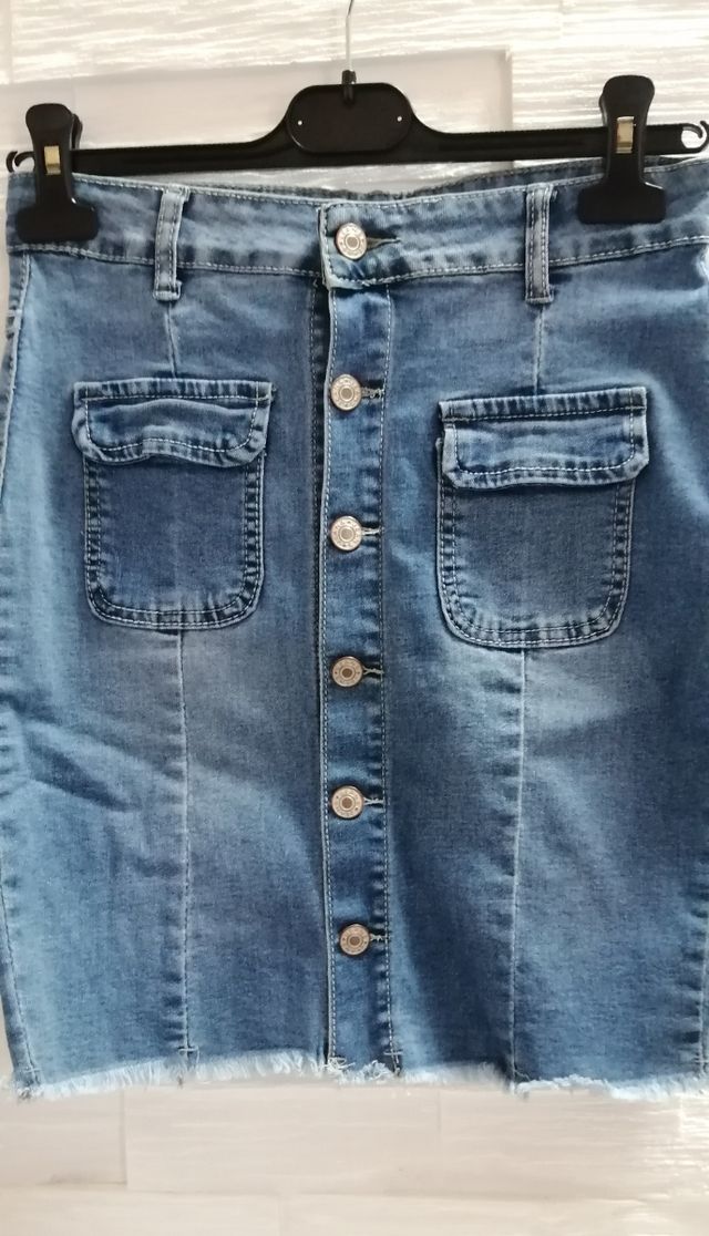 Gonna jeans elastica