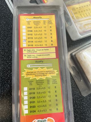 Lote de varillas para desbrozadoras flash cutter