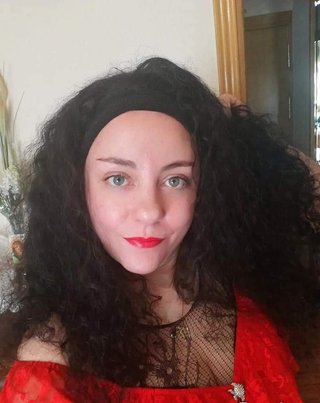 Peluca de pelo natural rizado