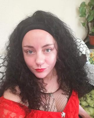 Peluca de pelo natural rizado