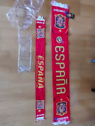 Gorra real madrid + 2bufandas nuevas españa fútbol