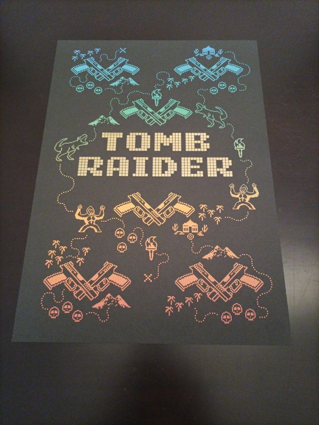 Carpeta y 3 láminas. Zelda, Super Mario