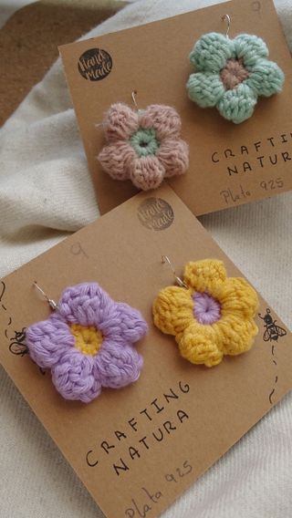 Pendientes de flor grandes