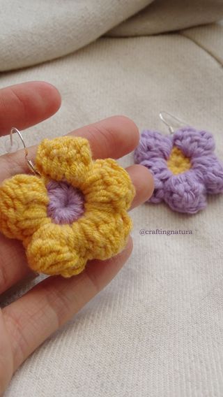 Pendientes de flor grandes