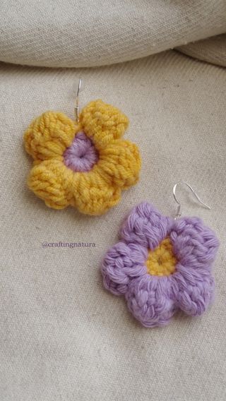 Pendientes de flor grandes
