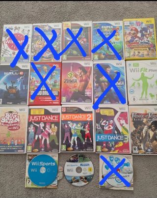 Wii + juegos + tabla fit