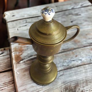 Antica lampada lanterna olio balena 1900