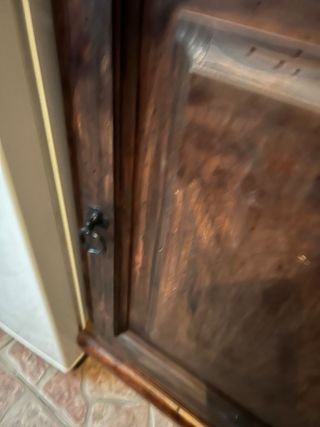 Mueble rustico con frigorifico