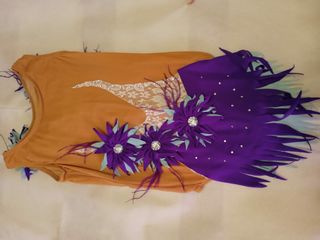 Maillot Niña Fantasia(Perlas y Plumas)de Rítmica.
