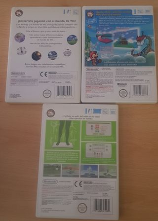 Mario sticker, wii play y wii fit