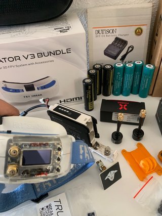 Kit Drone fpv dedrones gafas y baterias 6s