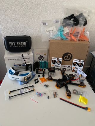 Kit Drone fpv dedrones gafas y baterias 6s