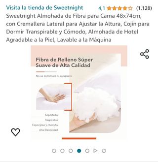 Almohada de cama SweetNight 75x50