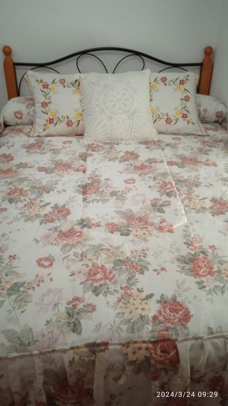 Lote edredón y cortinas + 3 fundas cojín