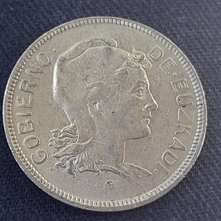 Moneda 2 pesetas 1937 Asturias y León. 