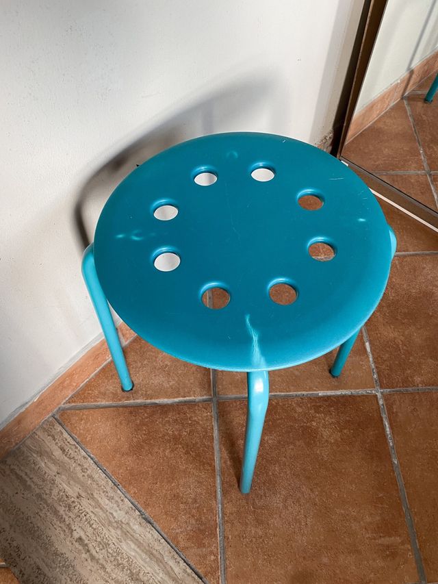 Sgabello Ikea Marius fuori serie turchese