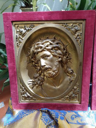 antigua pareja cuadros religiosos