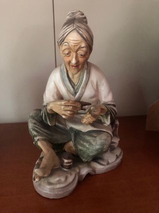 2 Figuras pareja ancianos chinos